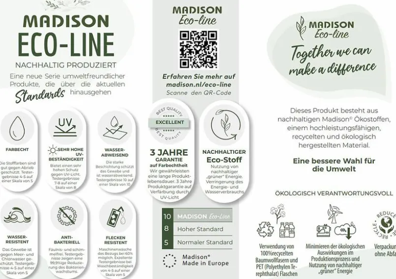 Madison Outdoorkissen|Outdoorkissen-Outdoor-Kissen Canvas Eco+ 50 x 30 cm Bordeaux