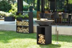 Feuerschalen|Holzkohlegrills|OFYR Outdoor-Kochstelle Classic Storage Black 85 Schwarz