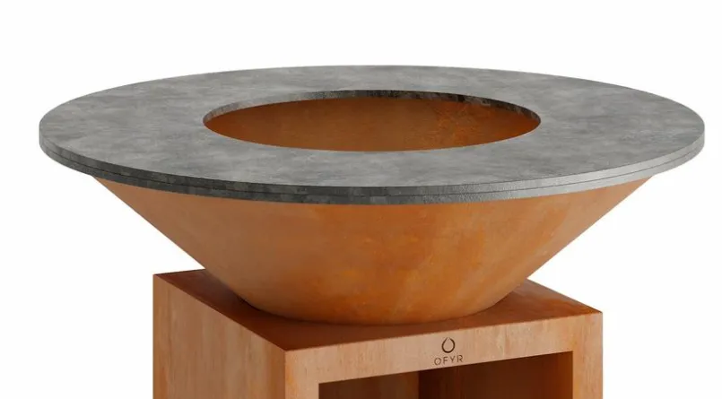 OFYR Feuerschalen|Holzkohlegrills-Outdoor-Kochstelle Classic Storage Corten 100 Rostfarbig