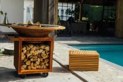 Feuerschalen|Holzkohlegrills|OFYR Outdoor-Kochstelle Classic Storage 100 Pro Rostbraun