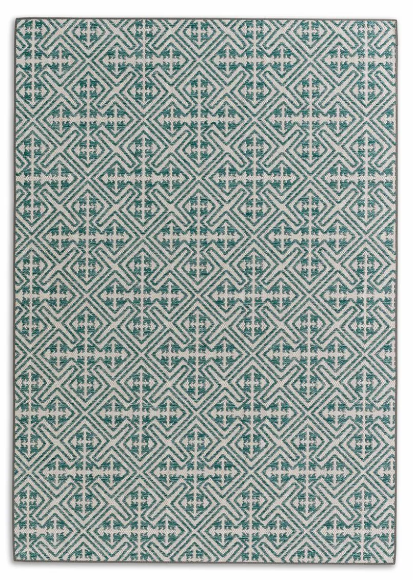 Outdoorteppiche|Outdoorteppiche|SCHÖNER WOHNEN-Kollektion Outdoorteppich Parkland 90 x 160 cm Türkis