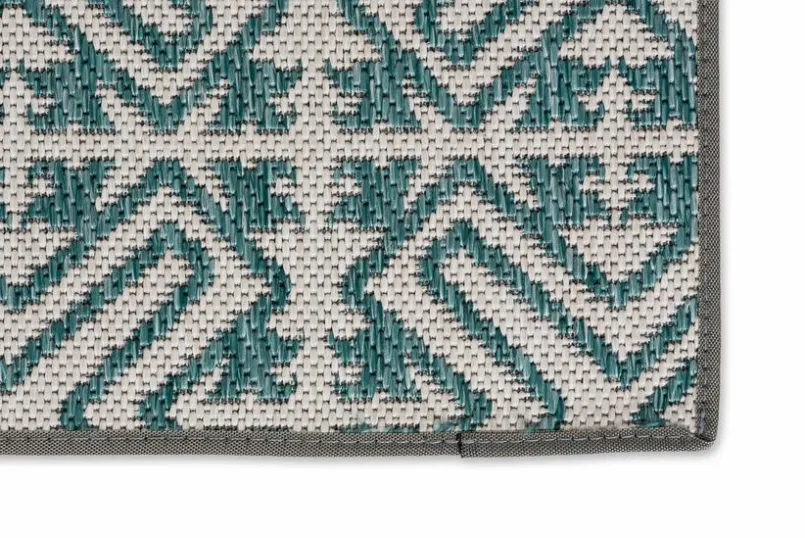 Outdoorteppiche|Outdoorteppiche|SCHÖNER WOHNEN-Kollektion Outdoorteppich Parkland 90 x 160 cm Türkis