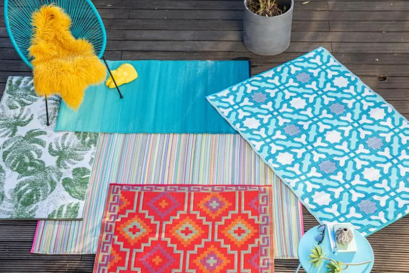 Outdoorteppich World 90 x 150 cm<FabHab Hot
