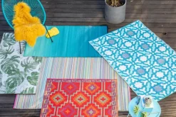 FabHab Recycling-Teppiche|Outdoorteppiche-Outdoorteppich World Collection 90 x 150 cm Blau