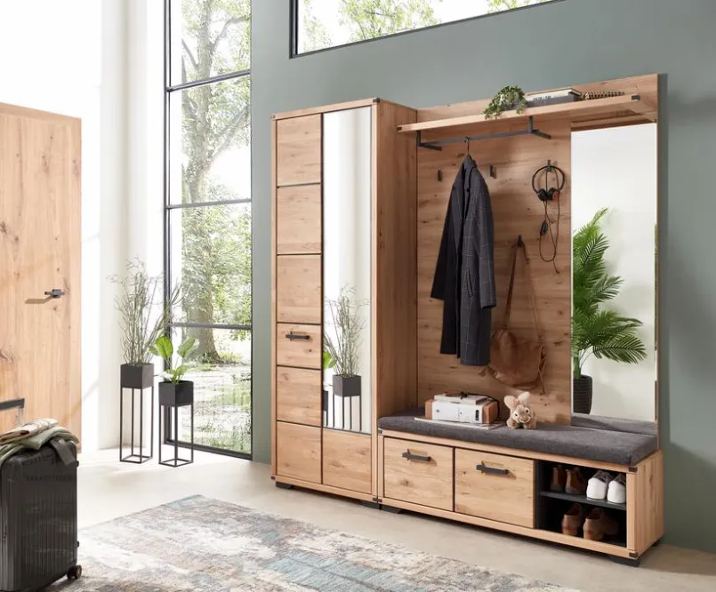Innostyle Garderobenständer & -Haken-Paneel Genua Artisan-Eiche