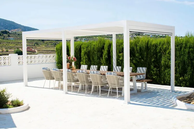 suns Pavillons-Pavillon Rota 600 x 360 cm Weiß