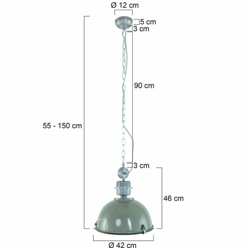 Steinhauer Pendelleuchten-Pendelleuchte Bikkel Grün