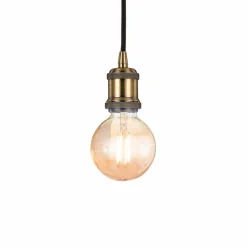 IDEAL LUX Pendelleuchten-Pendelleuchte Frida Altmessing