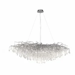 Pendelleuchten|Paul Neuhaus Pendelleuchte Icicle Silber