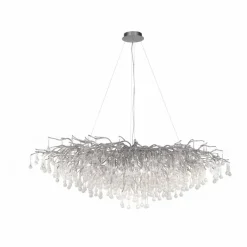 Pendelleuchten|Paul Neuhaus Pendelleuchte Icicle Silber