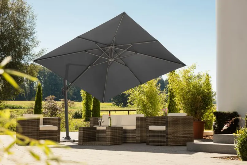 Sonnenschirme|Schneider Schirme Pendelschirm Rhodos Twist Model 2025 Anthrazit