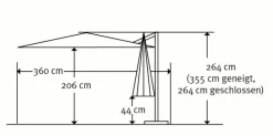 Pendelschirm Rhodos Twist Model 2024<Schneider Schirme Outlet