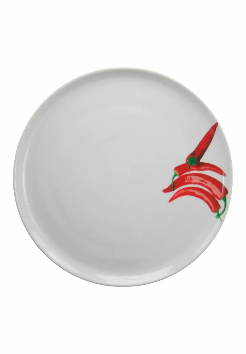 CreaTable Geschirr-Pizzateller Europa Kräuter Ø 33 cm Rot