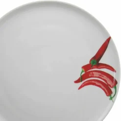 CreaTable Geschirr-Pizzateller Europa Kräuter Ø 33 cm Rot