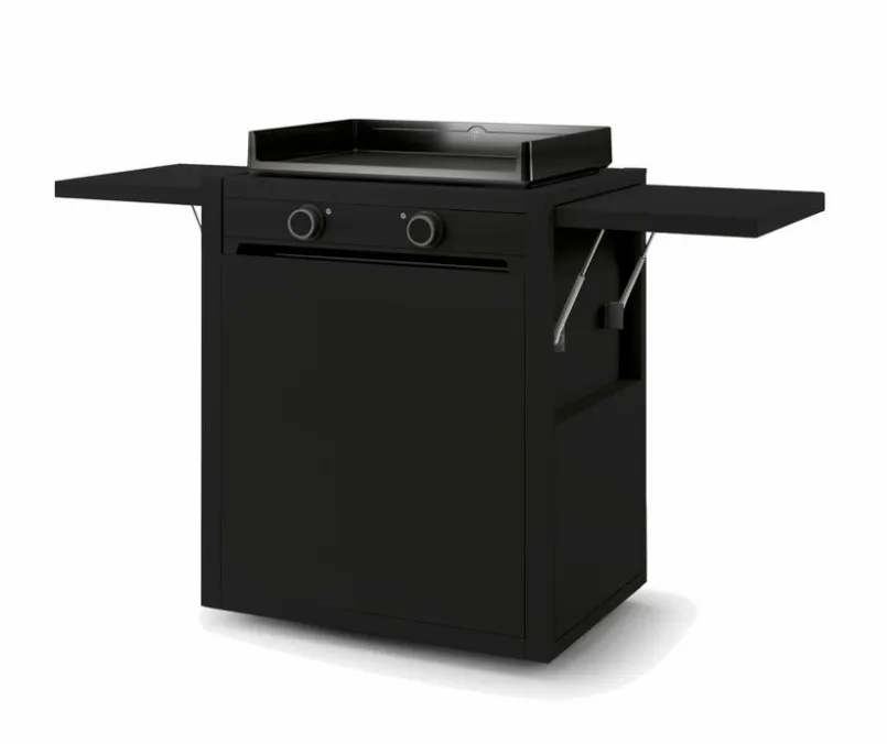 Forge Adour Planchagrills-Plancha und Wagen Modern Gasplanchaset 60 Schwarz