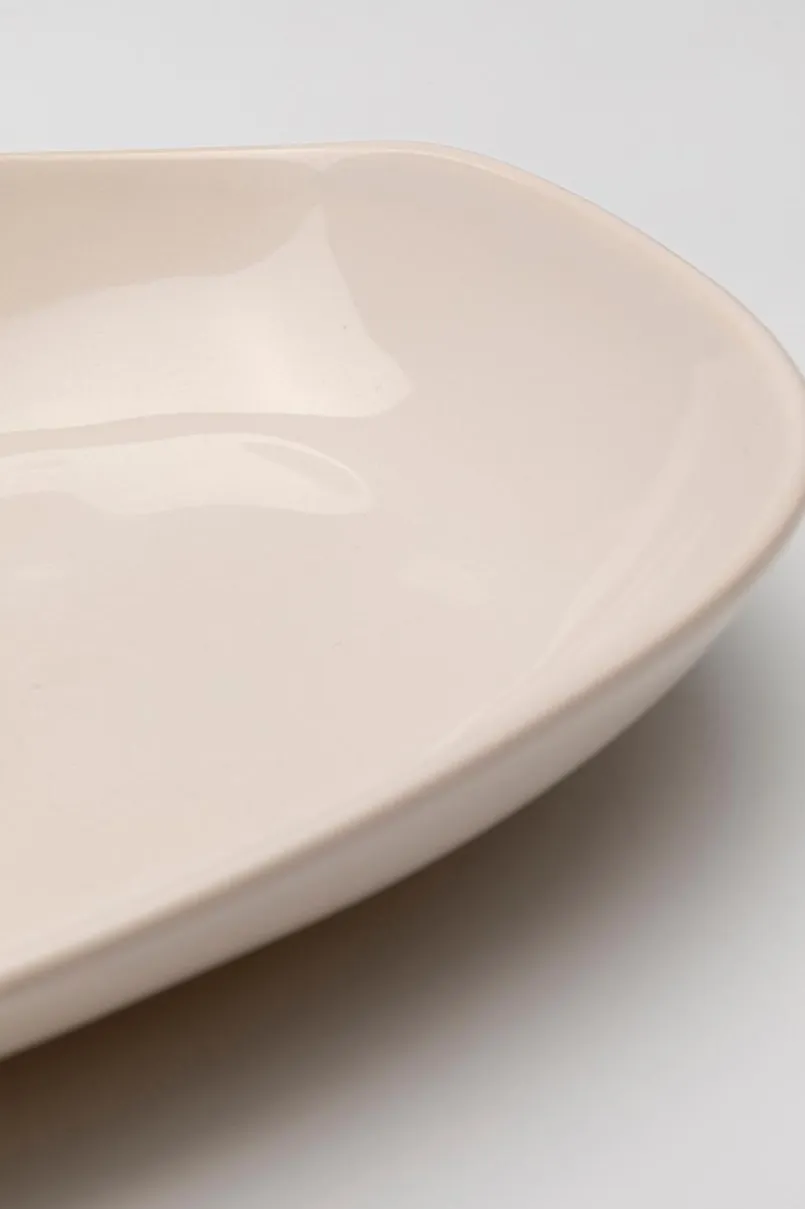 KARE DESIGN Platten|Servierplatten-Platte Organic Ø 24,5 cm Creme