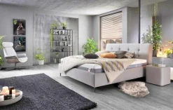 Betten|HUKLA Comfortbetten Polsterbett Canberra 180 x 200 cm Silber