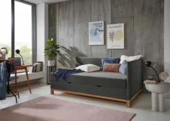 meise.möbel Jugendbetten|Jugendbetten-Polsterbett Santos 120 x 200 cm Anthrazit