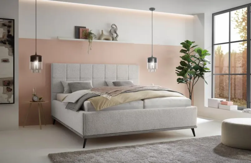 Betten|set one by Musterring Polsterbett Stamford 180 x 200 cm Grau