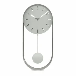 Mebus Wanduhren-Quarz-Pendelwanduhr 12912 40 x 20 cm Grau
