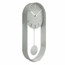 Mebus Wanduhren-Quarz-Pendelwanduhr 12912 40 x 20 cm Grau