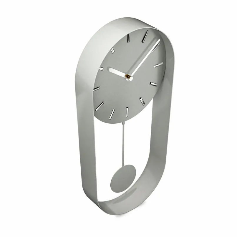 Mebus Wanduhren-Quarz-Pendelwanduhr 12912 40 x 20 cm Grau