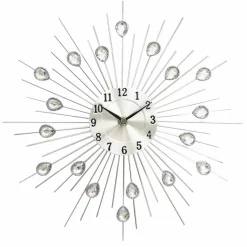 Wanduhren|Mebus Quarzwanduhr 19537 Ø 31 cm Silber