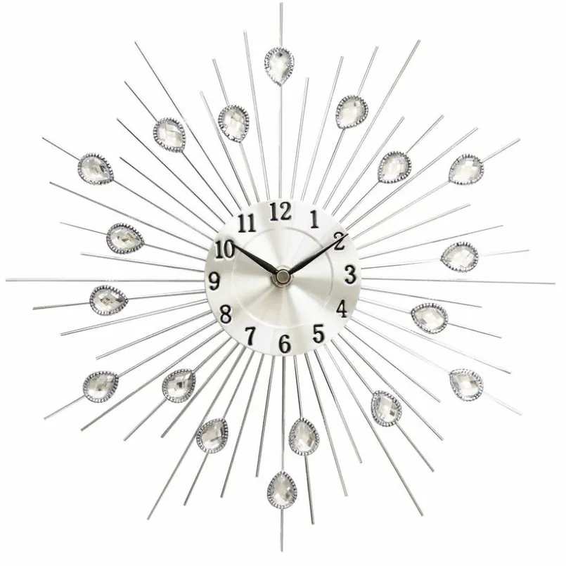 Wanduhren|Mebus Quarzwanduhr 19537 Ø 31 cm Silber