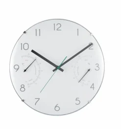 Mebus Wanduhren-Quarzwanduhr 16106 Ø 30 cm Weiß