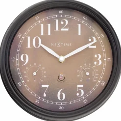 Nextime Wanduhren-Quarzwanduhr Jasmine Ø 23,5 cm Braun