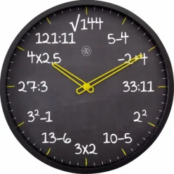Nextime Wanduhren-Quarzwanduhr Maths Ø 30 cm Schwarz