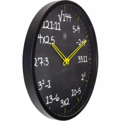 Nextime Wanduhren-Quarzwanduhr Maths Ø 30 cm Schwarz