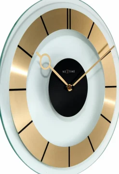 Nextime Wanduhren-Quarzwanduhr Retro Ø 31 cm Gold