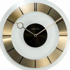 Nextime Wanduhren-Quarzwanduhr Retro Ø 31 cm Gold
