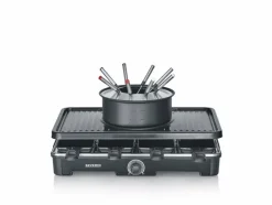Sonstige Küchenkleingeräte|Backformen| Raclette/Fonduekombination Severin RG 2347 Schwarz