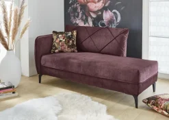 Sofas & Couches-Recamiere Novara Aubergine