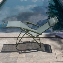 Gartenliegen|Balkonliegen|Lafuma Mobilier Relaxliege R Clip Moss