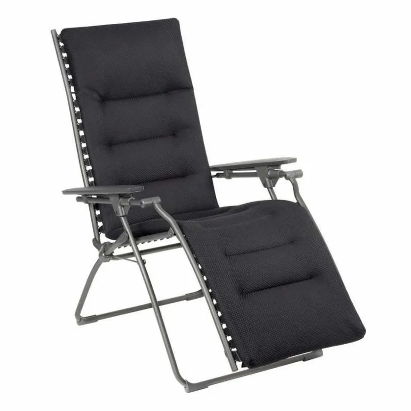 Gartenstühle|Lafuma Mobilier Relaxsessel Evolution, basalt Dunkelgrau