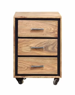 Schreibtische|WOLFMÖBEL Rollcontainer Bandung Sheesham