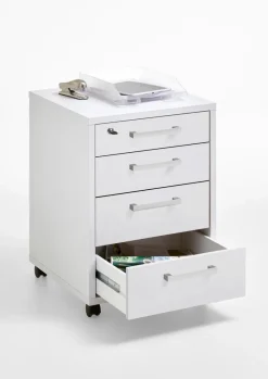 Schreibtische|Büromöbel-Serien|FMD Rollcontainer Calvia Weiß