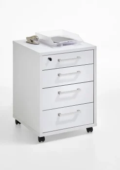 Schreibtische|Büromöbel-Serien|FMD Rollcontainer Calvia Weiß