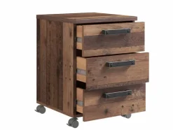 FORTE Schreibtische-Rollcontainer Clif Dunkelbraun