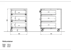 Schreibtische|Germania Rollcontainer Montevideo Kaschmir