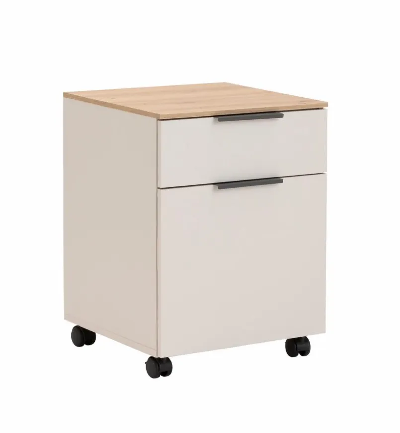 Composad Schreibtische-Rollcontainer Pronto Cashmere / Artisan Eiche