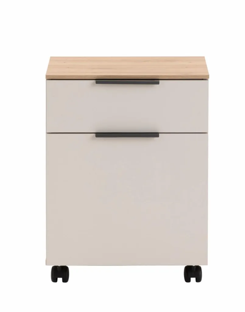 Composad Schreibtische-Rollcontainer Pronto Cashmere / Artisan Eiche
