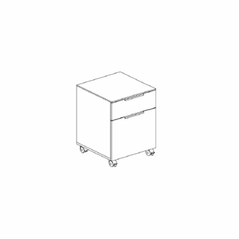 Composad Schreibtische-Rollcontainer Pronto Cashmere / Artisan Eiche
