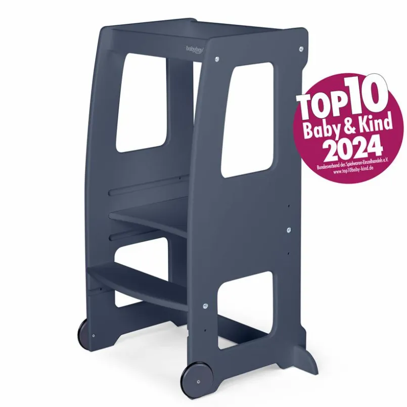 babybay Hochstühle|Hochstühle-Rollen 2er-Set Littlefoot Schiefergrau