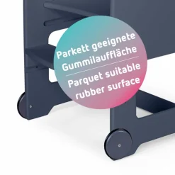 babybay Hochstühle|Hochstühle-Rollen 2er-Set Littlefoot Schiefergrau