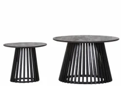 Couchtische|Gutmann Factory 2-Satz Beistelltisch Corby Schwarz