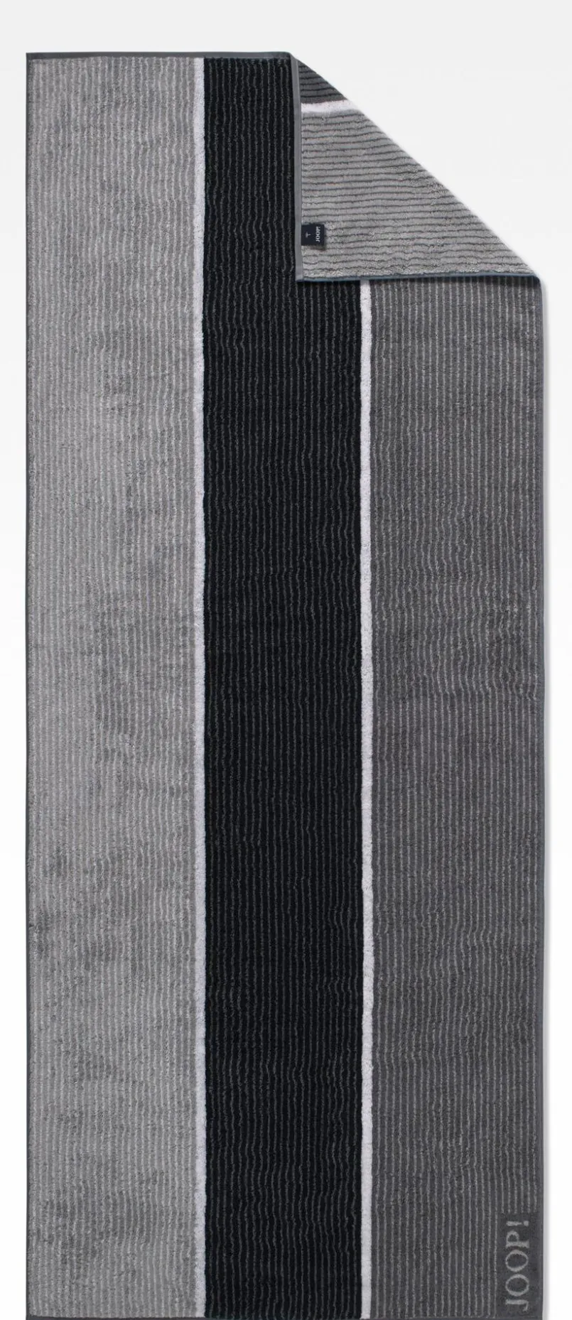 JOOP! Hand- & Duschtücher-Saunatuch Signature 80 x 200 cm Schwarz